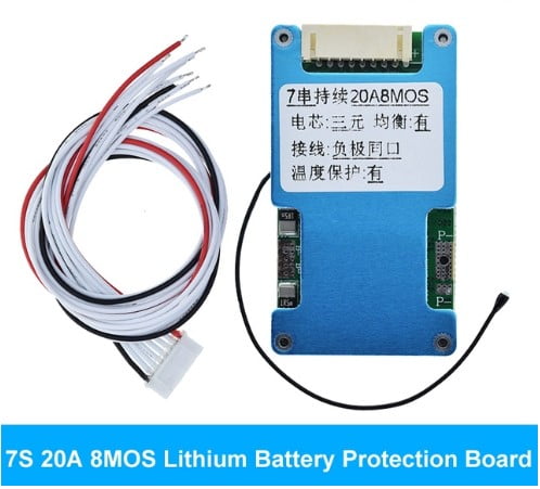 7S 20A 8MOS Battery management system BMS