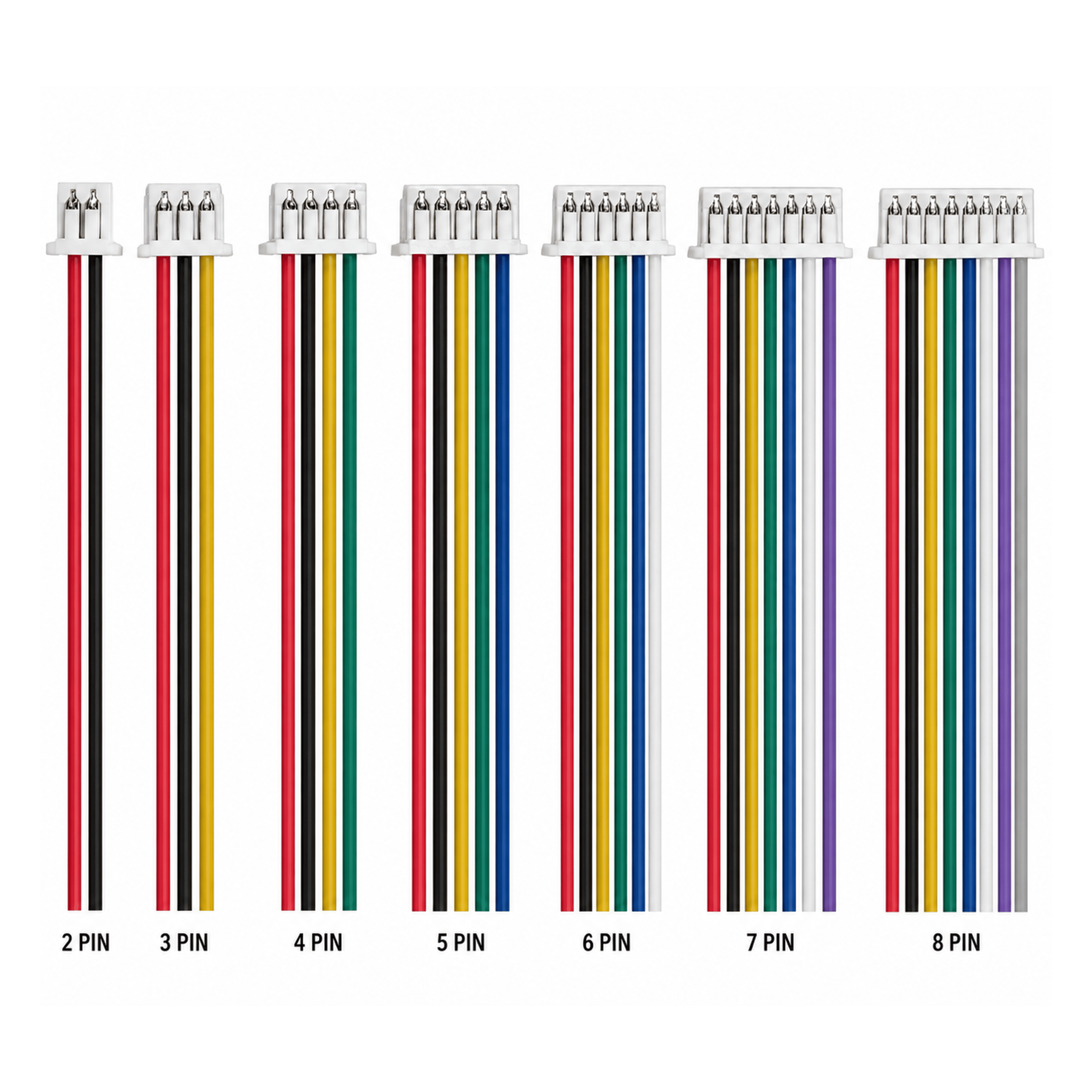JST Cable Set (2–8 Pin) - "8-pin"