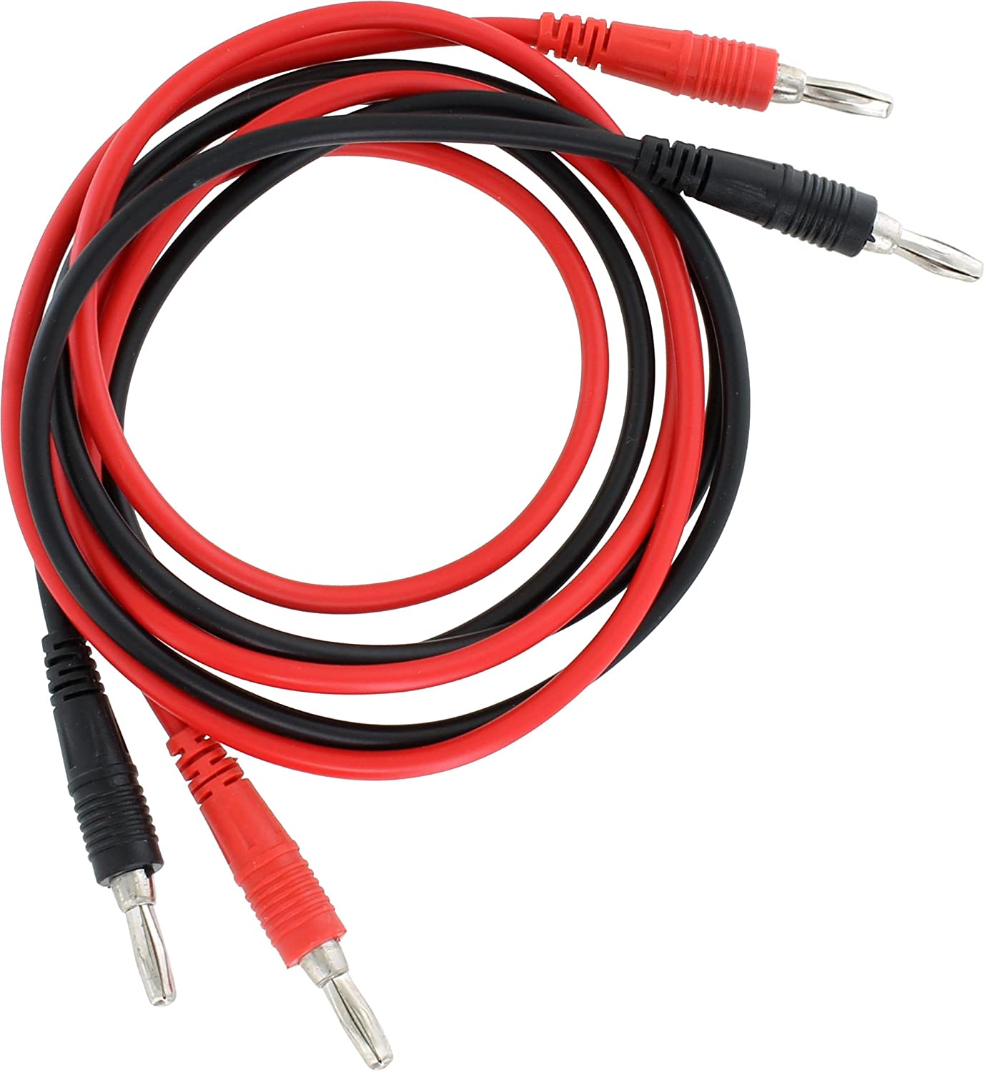 Banana Cables 1m Black and Red Pair